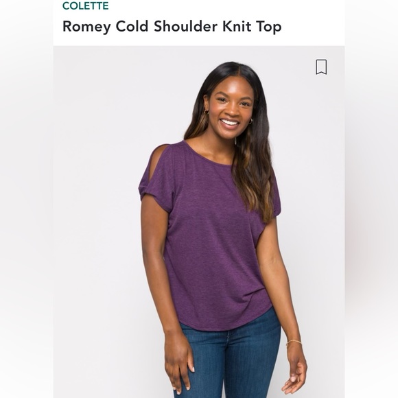 Colette Romey cold shoulder knit top - Picture 2 of 2